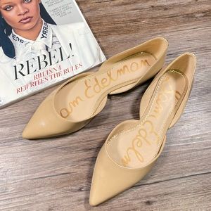 Sam Edelman•Rodney D’Orsay Patent Leather Nude Pointed Toe flats size 9.5